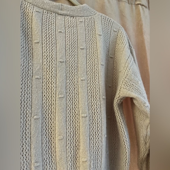 Double Zero Cream Button Up Sweater - Picture 3 of 5